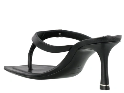 Shop Alexander Wang Ivy Logo Thong Sandals In Black