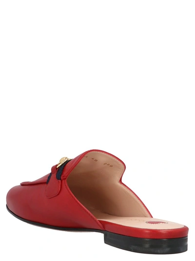 Shop Gucci Princetown Mules In Red