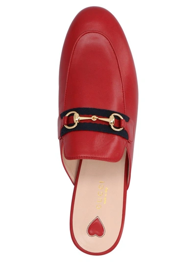 Shop Gucci Princetown Mules In Red