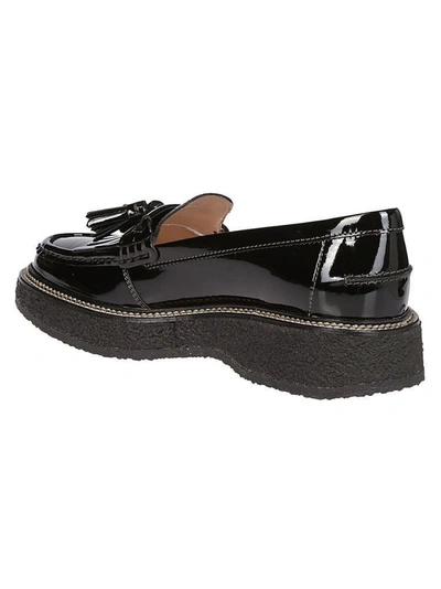 Shop Tod's Platform Sole Loafers In Black