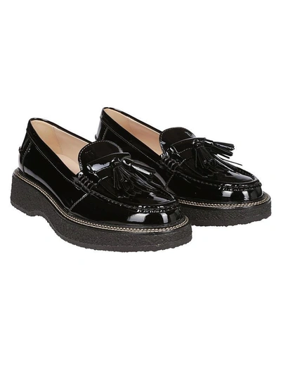 Shop Tod's Platform Sole Loafers In Black