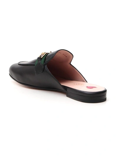 Shop Gucci Princetown Slippers In Black