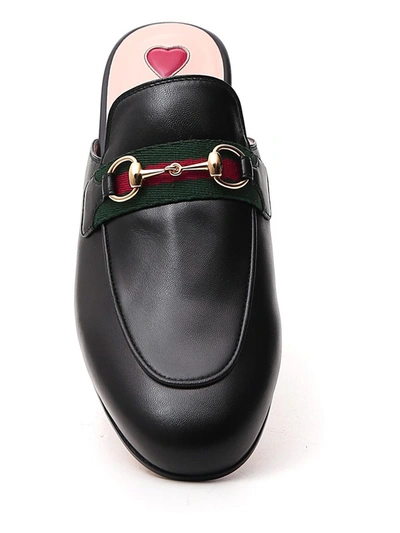 Shop Gucci Princetown Slippers In Black