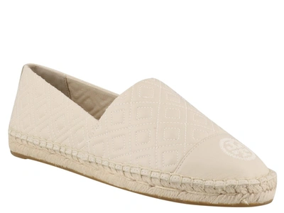 Shop Tory Burch Quilted Flat Espadrille In Beige