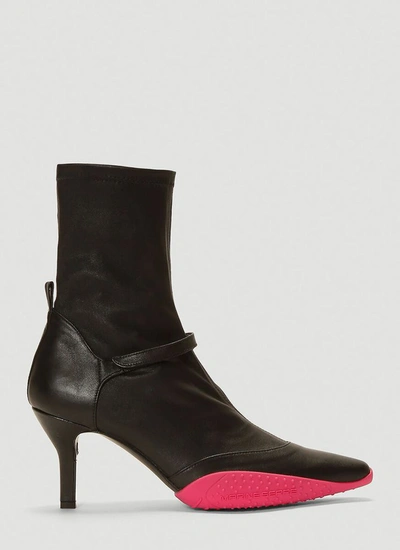 Shop Marine Serre Pointed Toe Ankle Boots In Black