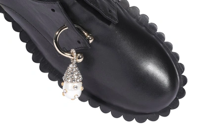 Shop Coliac Dessert Embellished Pearl Detail Loafers In Black