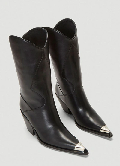 Shop Misbhv Texas Cowboy Boots In Black