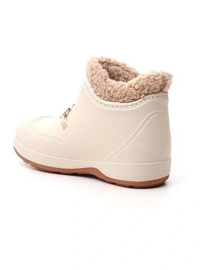 Shop Gucci Horsebit Ankle Boots In White