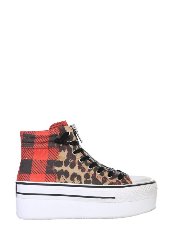 ash jagger canvas platform zip sneakers