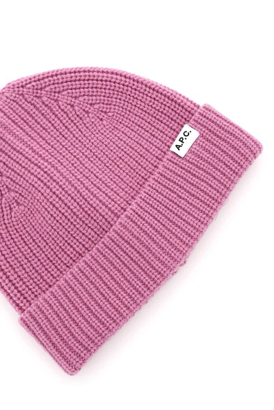 Shop Apc A.p.c. Samuel Knit Beanie In Pink