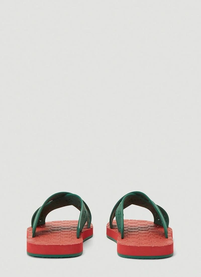 Shop Gucci Gg Slide Sandals In Green