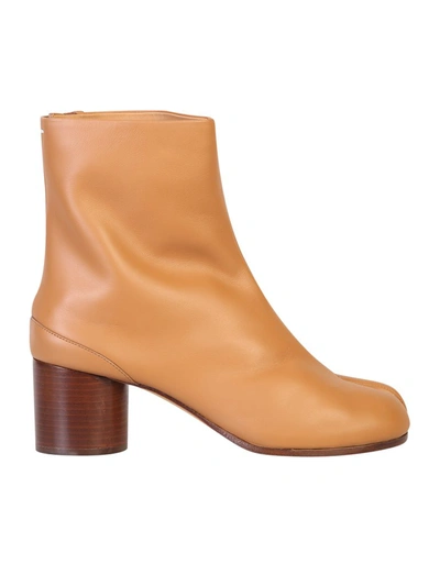 Shop Maison Margiela Tabi Ankle Boots In Brown