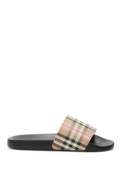 Shop Burberry Vintage Check Sandals In Multi