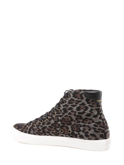 Shop Saint Laurent Malibu Leopard Print Sneakers In Multi