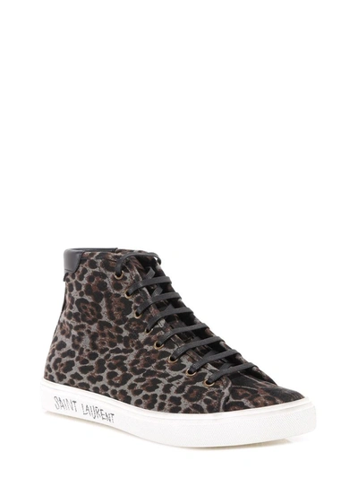 Shop Saint Laurent Malibu Leopard Print Sneakers In Multi