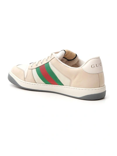 Shop Gucci Screener Sneakers In White