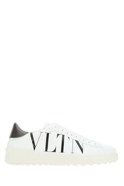 Shop Valentino Garavani Rockstud Vltn Open Sneakers In White