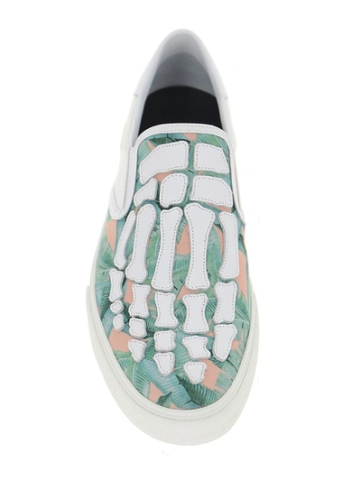 Shop Amiri Banana Leaf Skel Toe Slip On Sneakers In Multi
