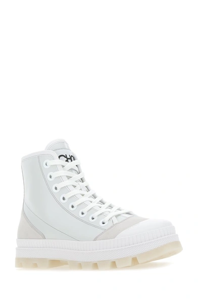 Shop Jimmy Choo Nord High Top Sneakers In White