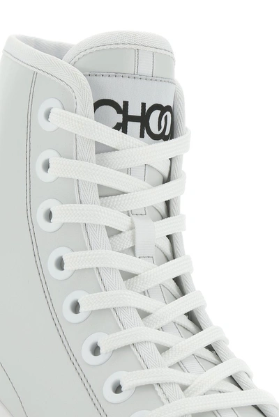 Shop Jimmy Choo Nord High Top Sneakers In White