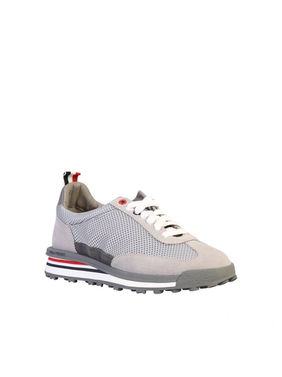 Shop Thom Browne Tech Runner Sneakers In Grey
