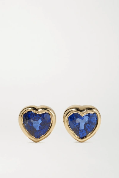 Shop Anita Ko 18-karat Gold Sapphire Earrings