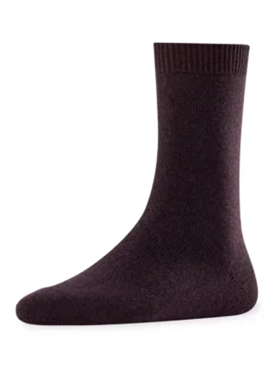 Shop Falke Cosy Wool Socks In Violet Onyx