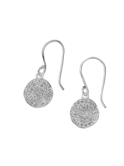 Shop Ippolita Stardust Sterling Silver & Diamond Pavé Mini Flower Drop Earrings