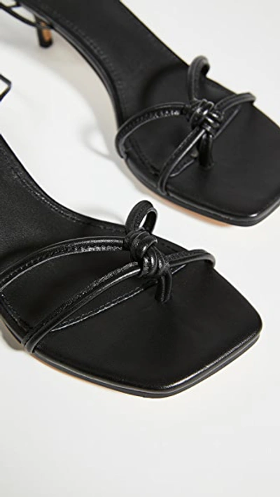 Shop Mara & Mine Olympia Kitten Heel Sandals In Black