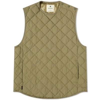 Shop Snow Peak Recycled Ny Ripstop Down Vest In Neutrals