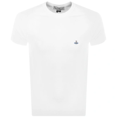Shop Vivienne Westwood Orb Logo T Shirt White