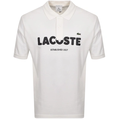 Shop Lacoste Live Polo T Shirt White