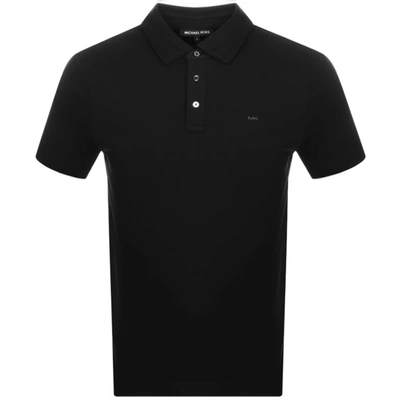 Michael Kors Logo Embroidered Polo Shirt In Black