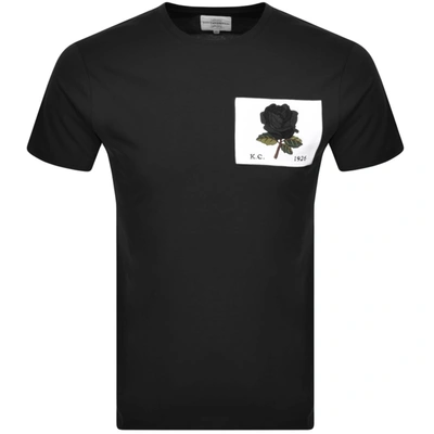 Shop Kent And Curwen Rose Patch Icon T Shirt Black