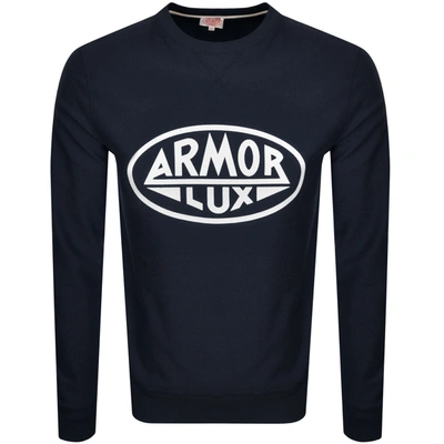 Shop Armor-lux Armor Lux Heritage Paris Sweatshirt Navy