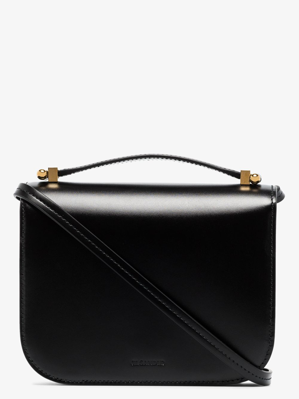 Jil Sander Black Taos Small Leather Cross Body Bag | ModeSens
