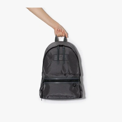 Shop Marc Jacobs Grey Logo Patch Detail Backpack