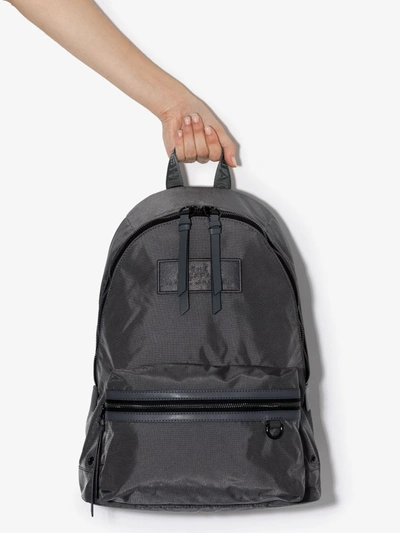 Shop Marc Jacobs Grey Logo Patch Detail Backpack