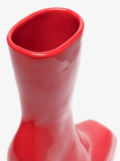 Shop Anissa Kermiche X Nodaleto Red Bulla Corta Earthenware Vase