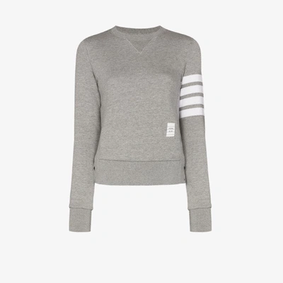 Shop Thom Browne Gestreiftes Sweatshirt In Grau