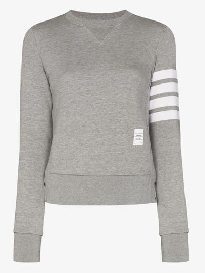 Shop Thom Browne Gestreiftes Sweatshirt In Grau