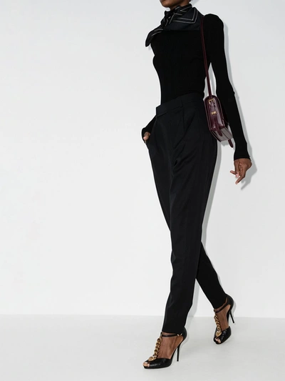 Shop Dolce & Gabbana Black Devotion 105 Chain Leather Sandals