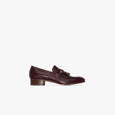 Shop Gucci Loafer Mit Webdetail In Braun