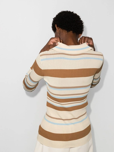 Shop Dodo Bar Or Penny Striped Ribbed Sweater In Multicolour
