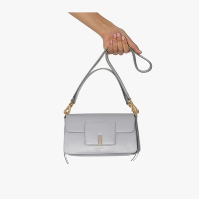 Wandler Grey Georgia Leather Shoulder Bag In Light Grey | ModeSens