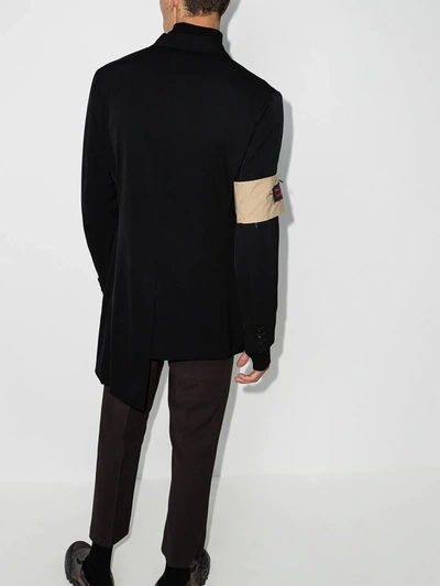 Shop Yohji Yamamoto Selvedge Detail Wool Blazer In Black