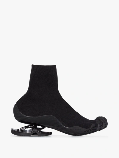 Shop Balenciaga X Vibram Toe Sneakers - Women's - Rubber/fabric In Black