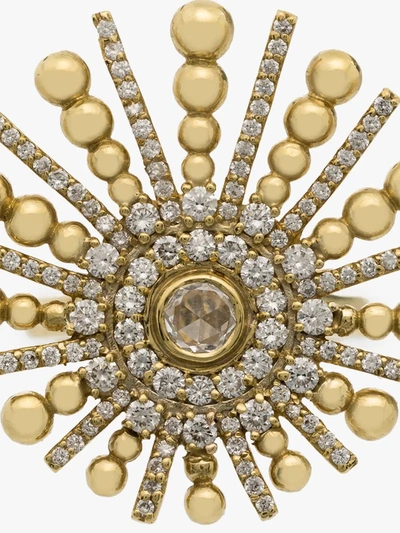 Mindi Mond 18kt Yellow Gold Spoke Diamond Ring In Gold