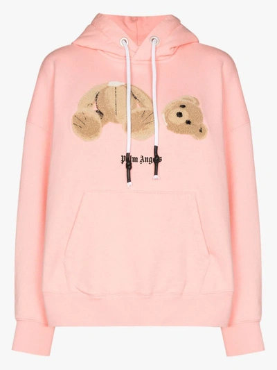 Shop Palm Angels Bear Over Kapuzenpullover In Rosa