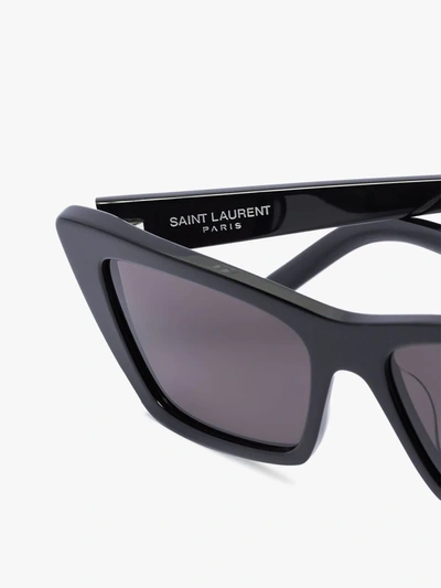 Saint Laurent Black New Wave 276 Cat Eye Sunglasses In Black